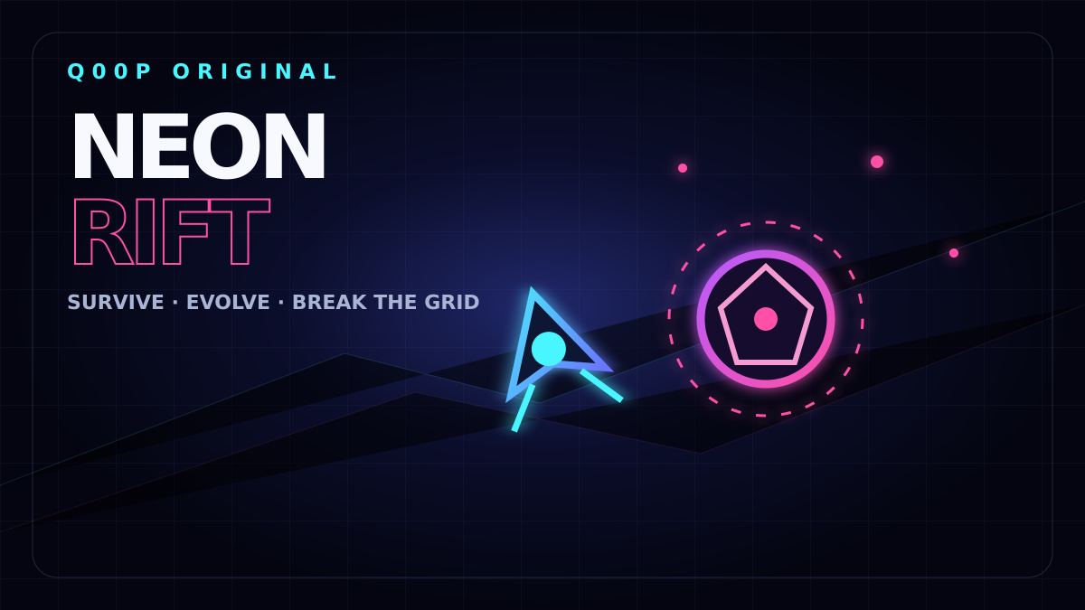 Q00P: Neon Rift browser game thumbnail