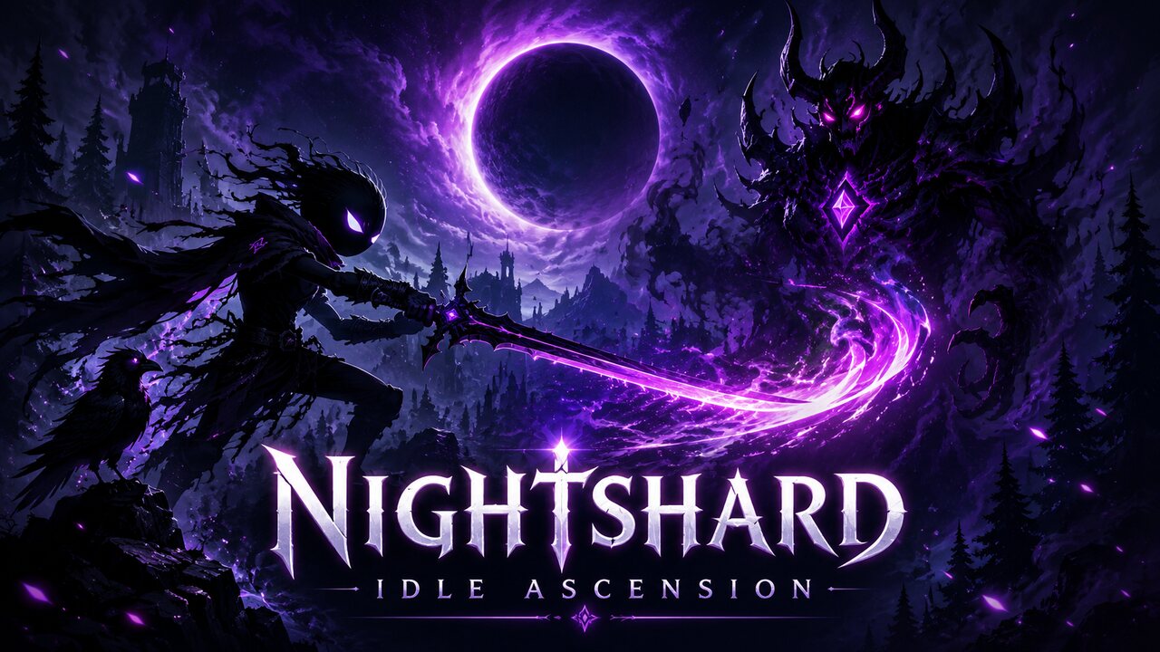 NIGHTSHARD: Idle Ascension browser game cover